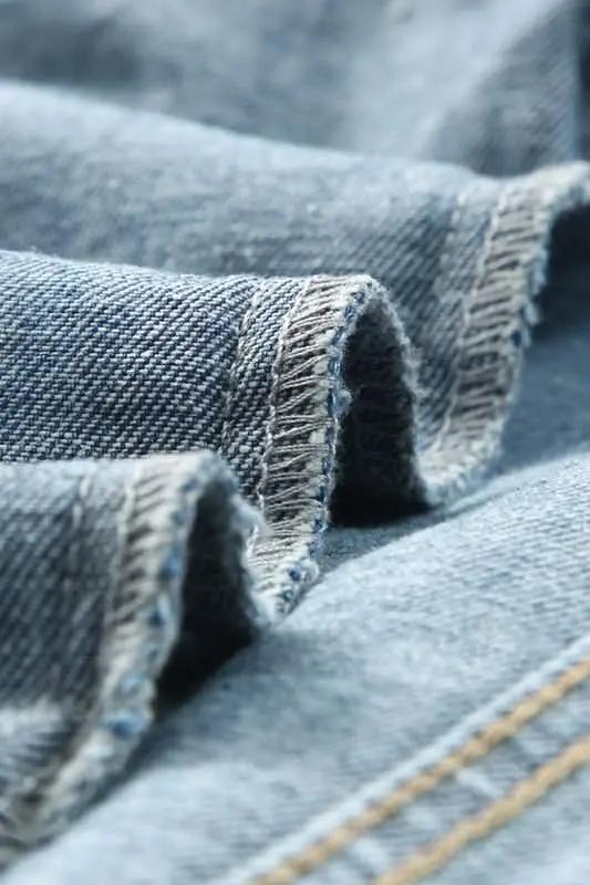 Geometric Print Frayed Hem Denim Jacket - Love Salve